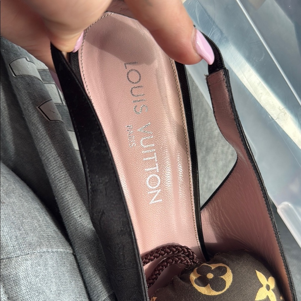 Louis Vuitton Black Women's Slingback Shoes - Picture 2 of 4